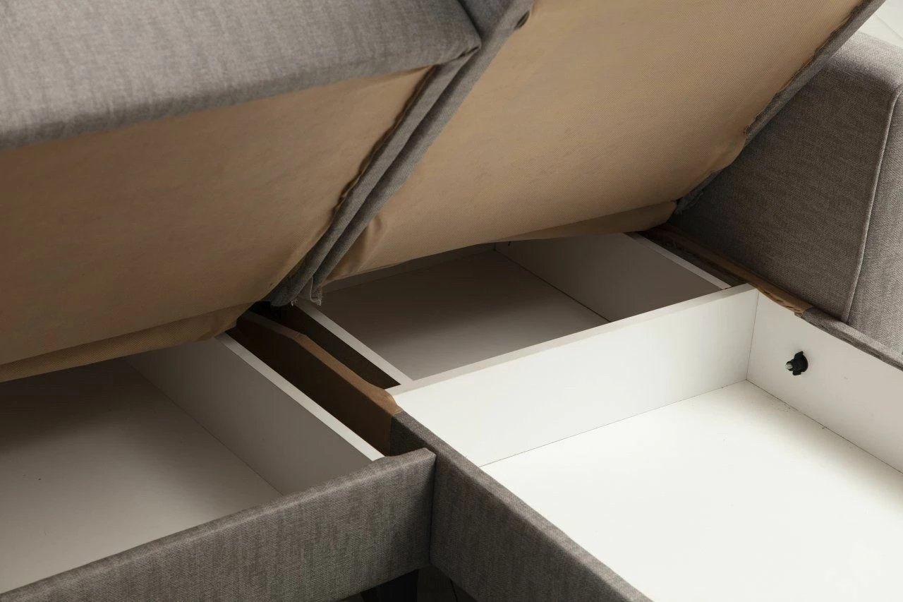 Kënd-sofë krevati Atelier del Sofa, Alkon, ngjyrë gri e çelët