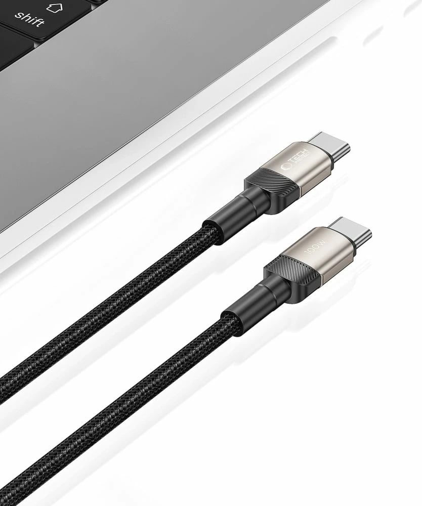Kabllo USB-C/USB-C Tech-Protect UltraBoost Evo 2m, 100W, titanium