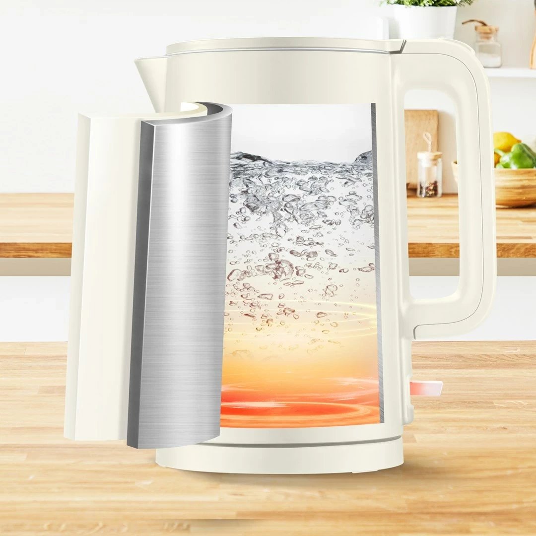 Ibrik elektrik Tefal KO140AE0, 1.5 L, 1500 W, Bardhë