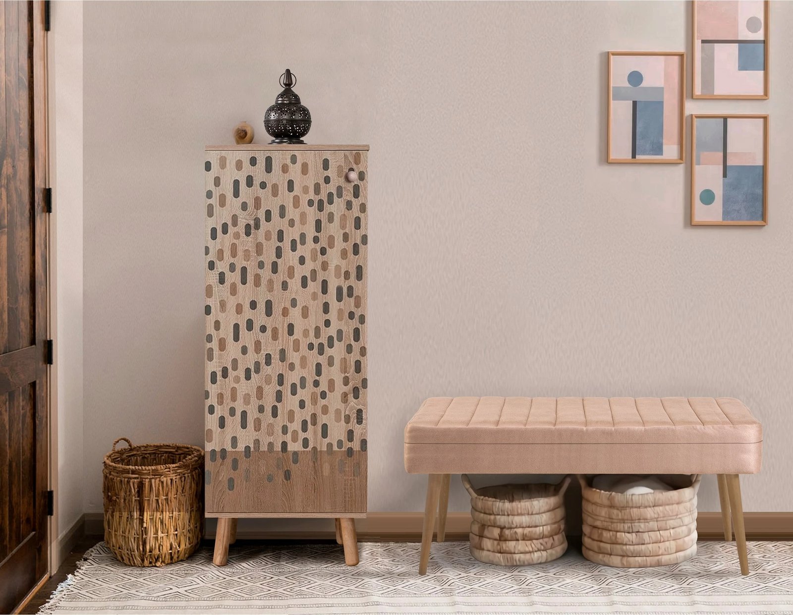 Set mobiljesh për korridor, ngjyrë sonomo dhe gur, Skye Decor, 932-0900