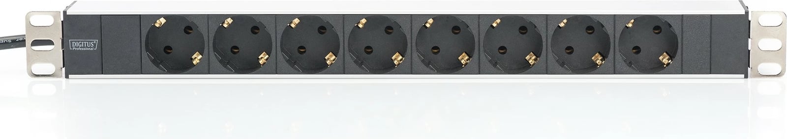 Prizë rack Digitus 8 dalje 19 inç 1HE me kabllo 2m