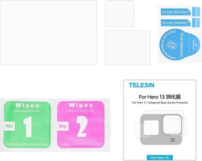 Set xham i temperuar Telesin për GoPro Hero 13 Black, 3-në-1, S6-FLM-07-TGP