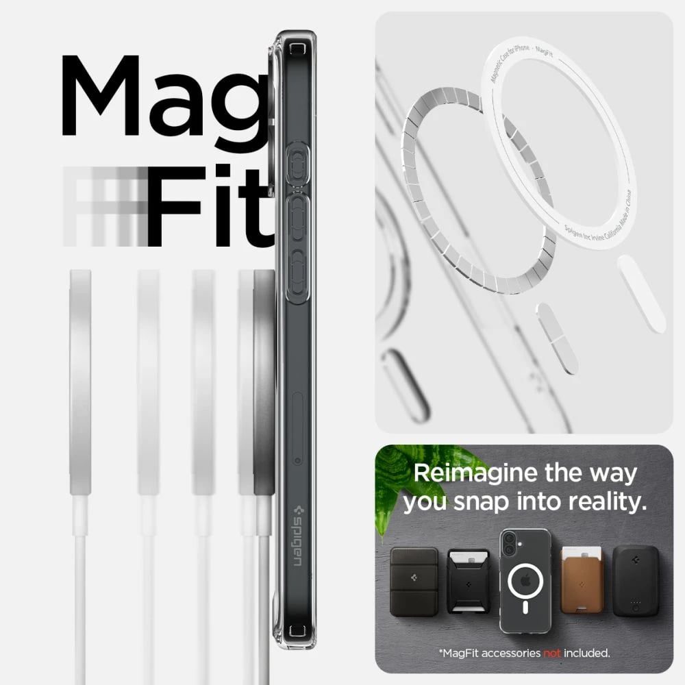 Mbështjellës Spigen Ultra Hybrid Mag për iPhone 16 Plus, MagSafe, Bardhë