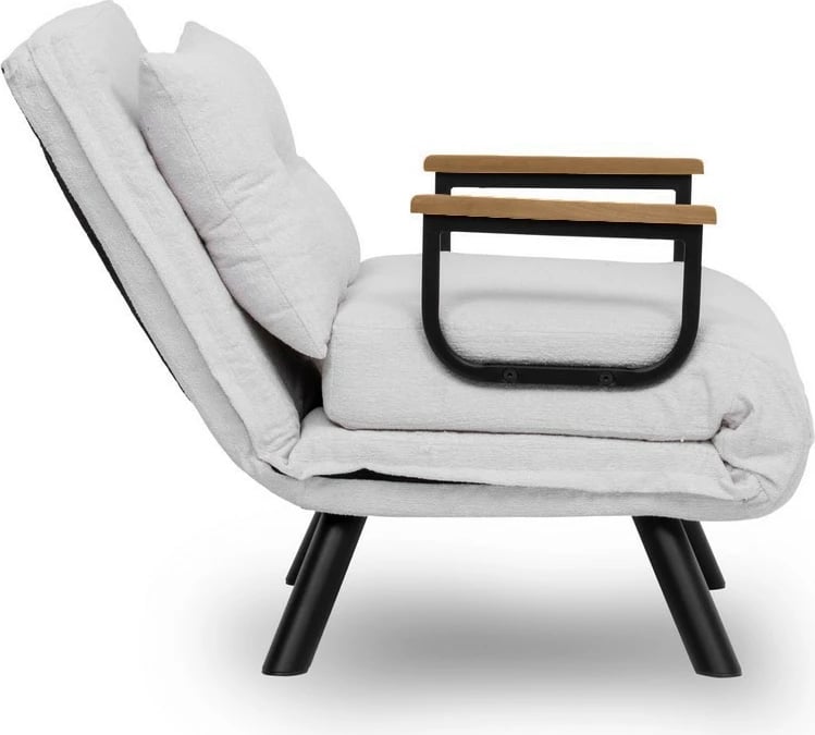 Krevat-karrige një vendës, Atelier del Sofa, Sando Single, teddy e bardhë