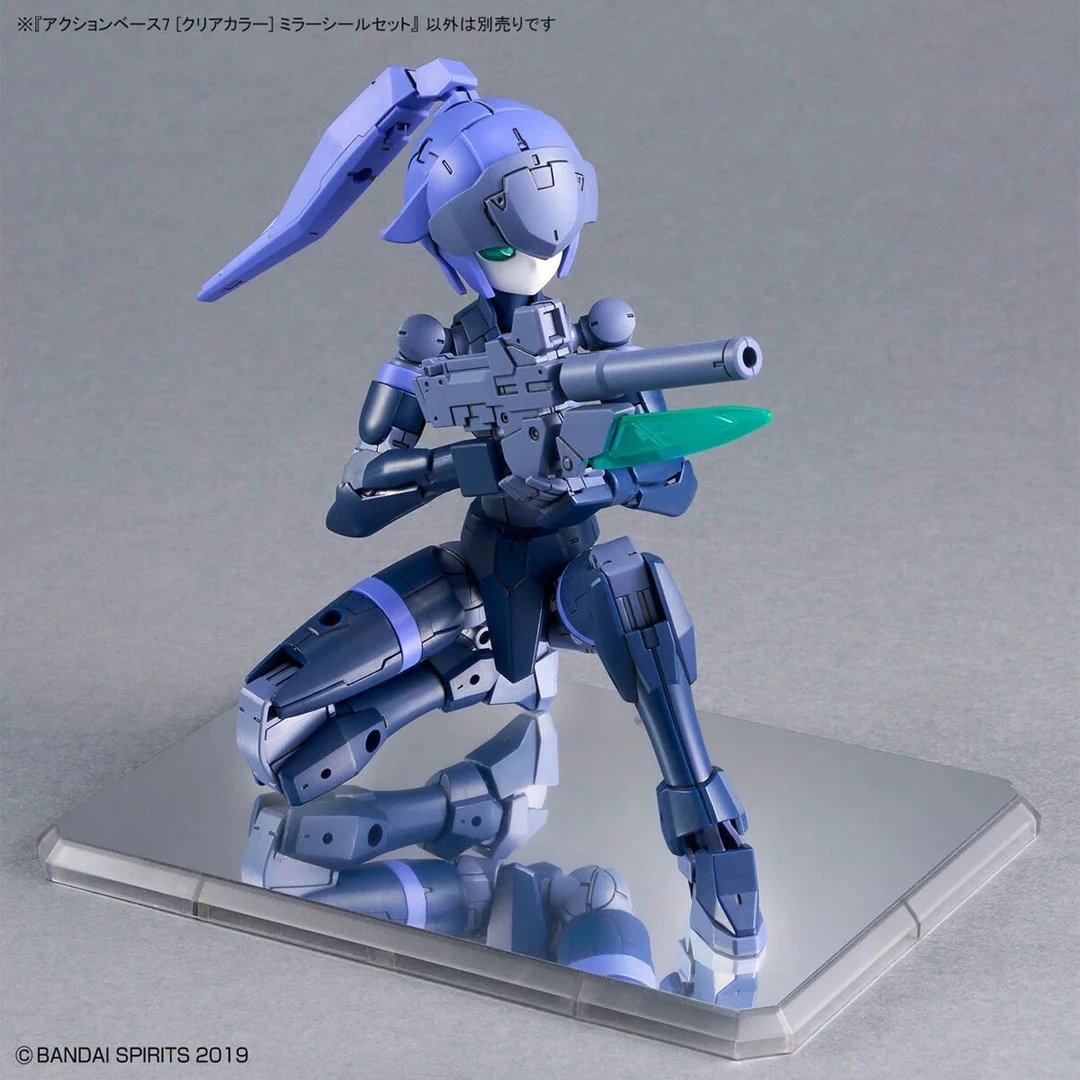 Set bazash ekspozimi Bandai Action Base 7, clear color me ngjitëse pasqyre, 2 copë