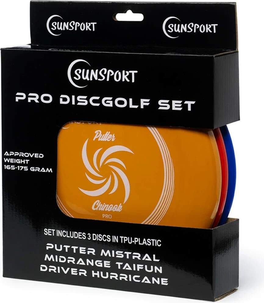 Set disqe për Disc Golf Tactic Sunsport Pro, 3 copë, multingjyrësh