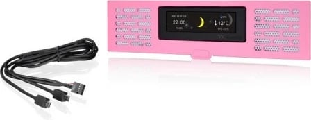 Panel LCD Thermaltake për kasë The Tower 200, Bubble Pink