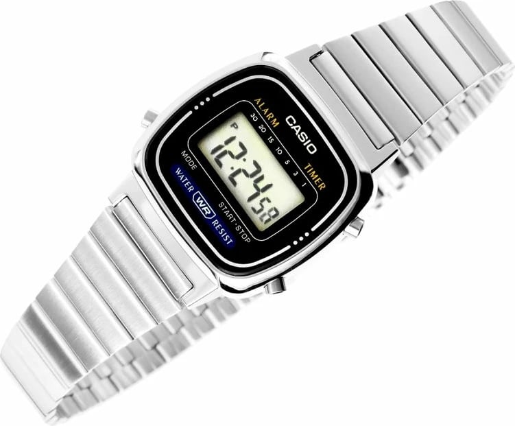 Orë dore digjitale për femra CASIO, argjend