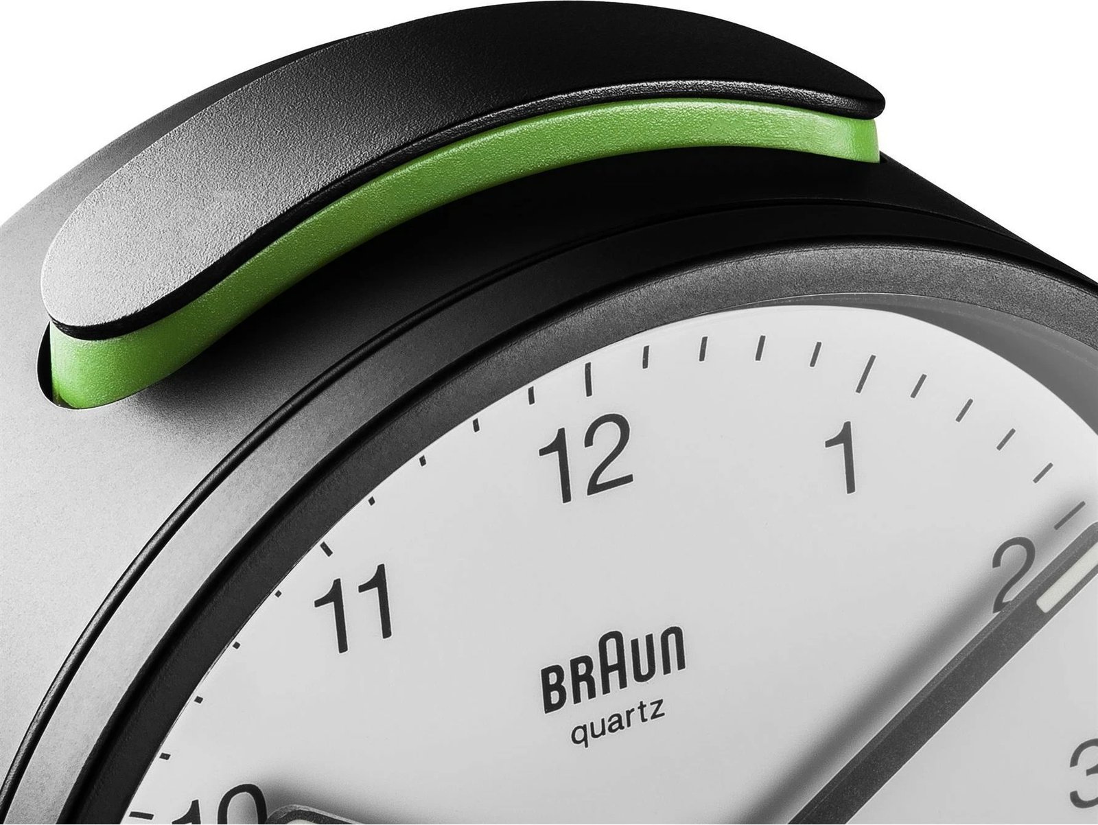 Alarm Braun BC12BW, quartz, 12h, buzzer, zi e bardhë