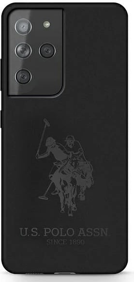 Mbështjellës U.S. Polo Assn. USHCS21LSLHRTBK për Samsung Galaxy S21 Ultra, silikon, zi