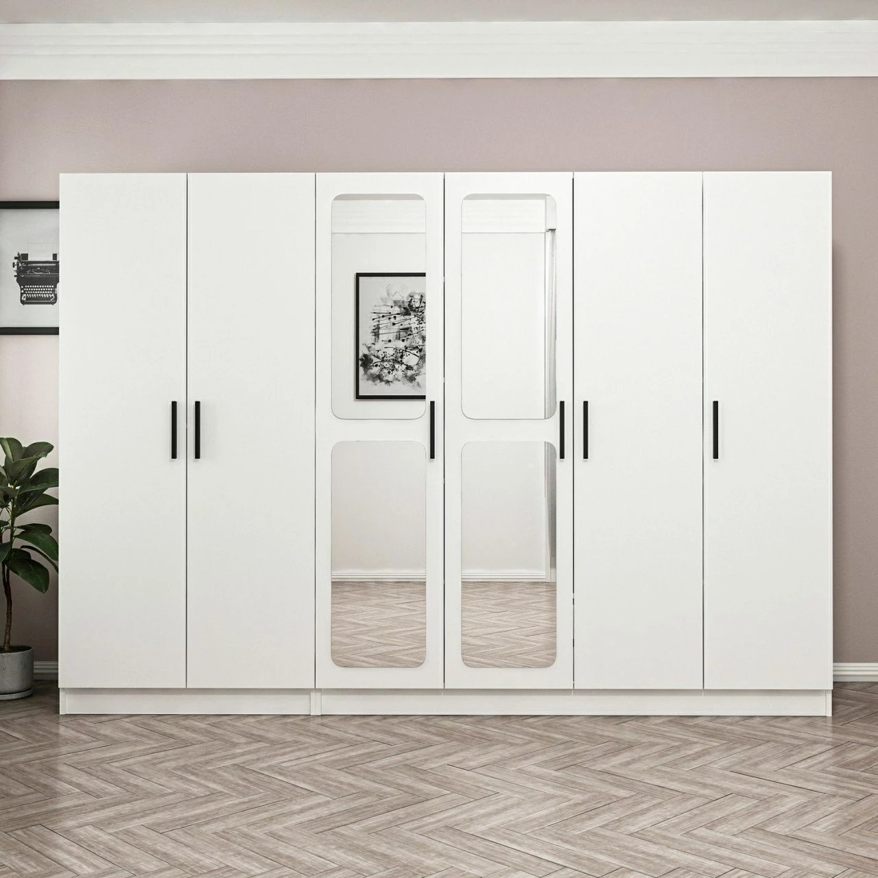 Dollap Skye Decor, ngjyrë e bardhë, Kale - 3817