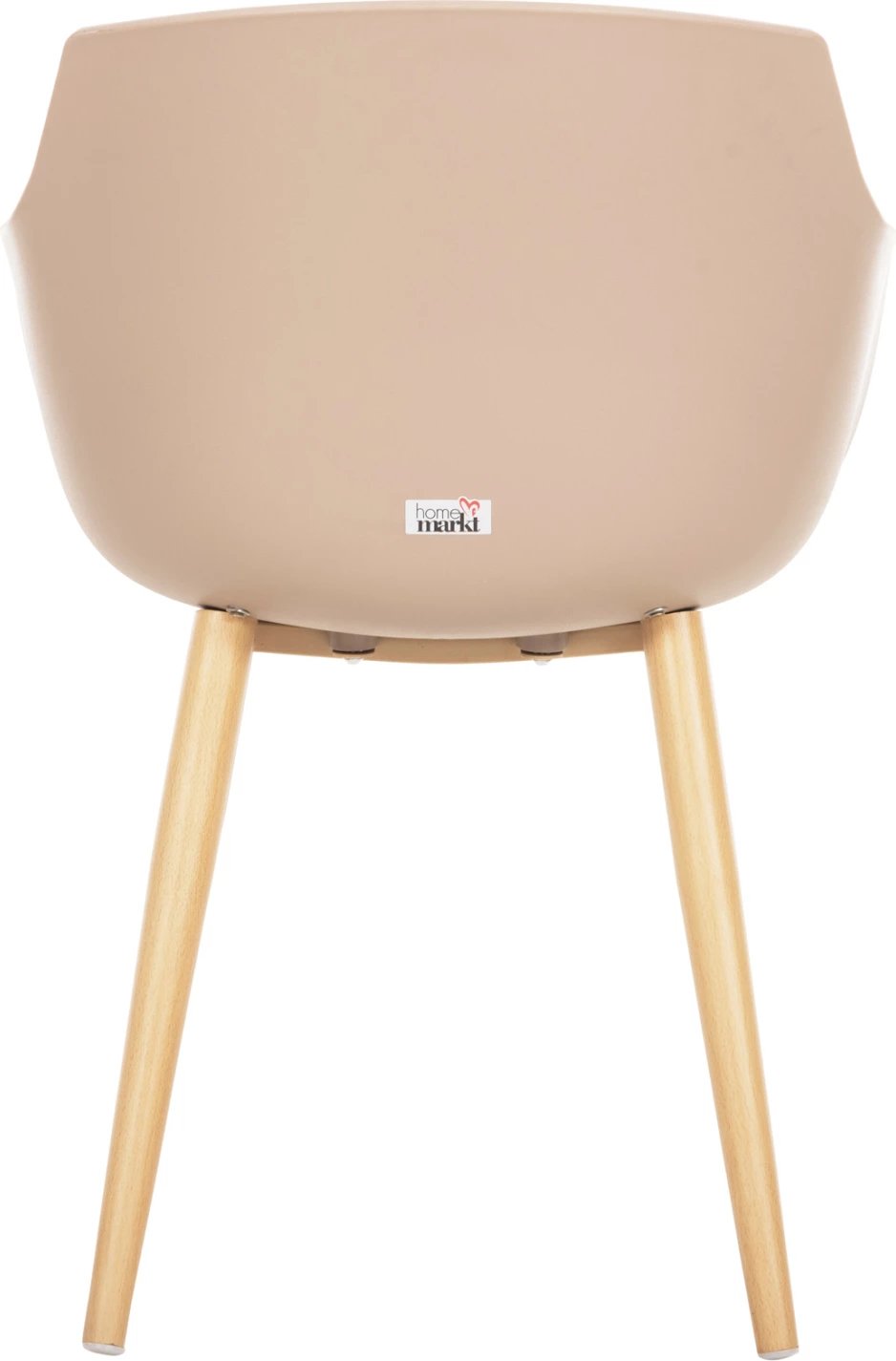 Karrige për ngrënie LUCIE FH8242.11, ngjyrë kapuçino, këmbë metalike ngjyrë druri, 56x55.5x80H cm., set prej 2 copë