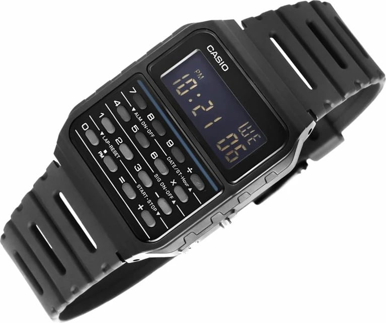 Orë dore CASIO unisex, e zezë