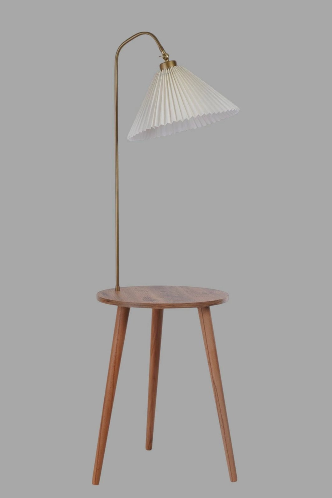 Llambë dyshemeje Opviq, 8957-2, krem, ari, dru ahu, me tavolinë