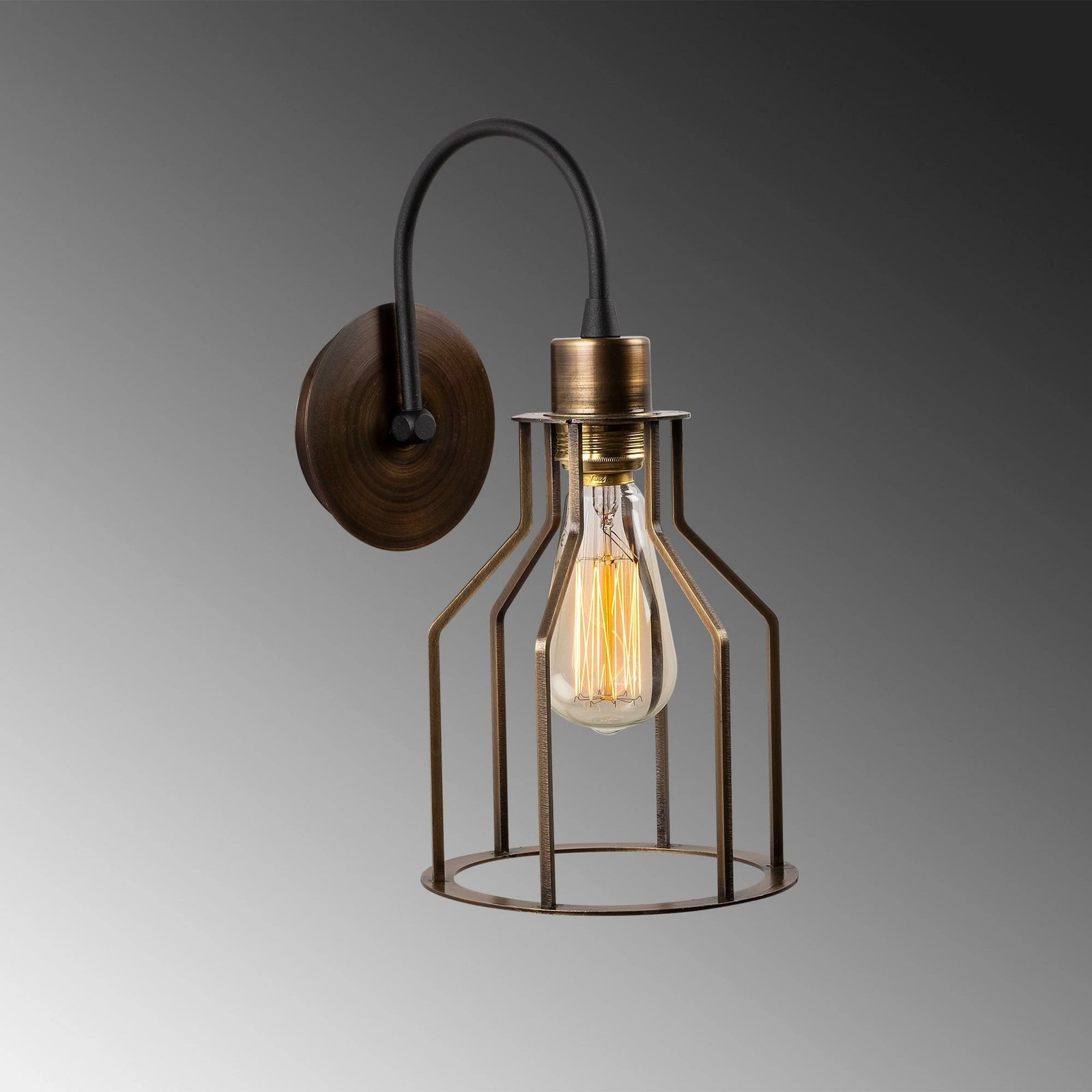 Llambë muri vintage Opviq, Fellini - MR - 813, e zezë, metal Llambë muri vintage Opviq, Fellini - MR - 813, e zezë, metal