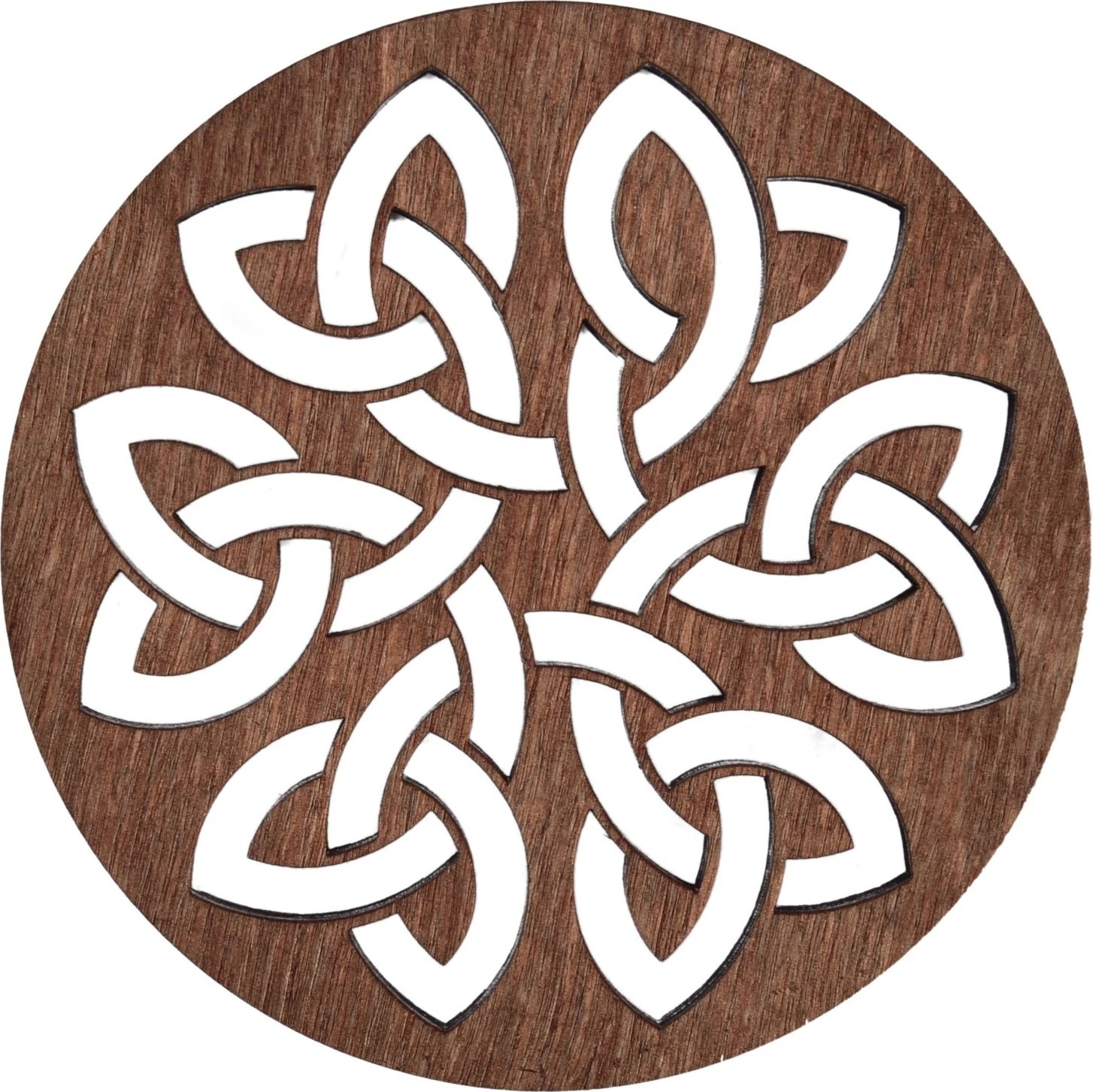 Set nënshtruesish tavoline prej druri (4 copë), Hermia, Lugh - ngjyrë trëndafili