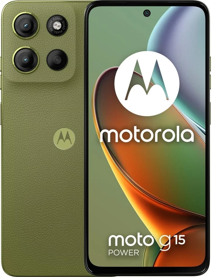 Celular Motorola moto g15 power, 6.72", 8 GB RAM, 256 GB, Android 15, Gjelbër