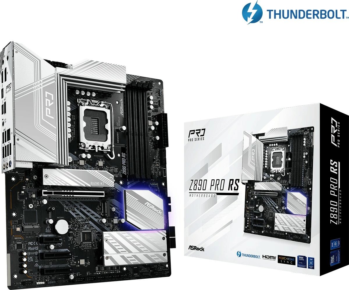 Pllakë amë, ASRock Z890 PRO RS, ATX, LGA1851, Intel Z890, DDR5, Thunderbolt 4
