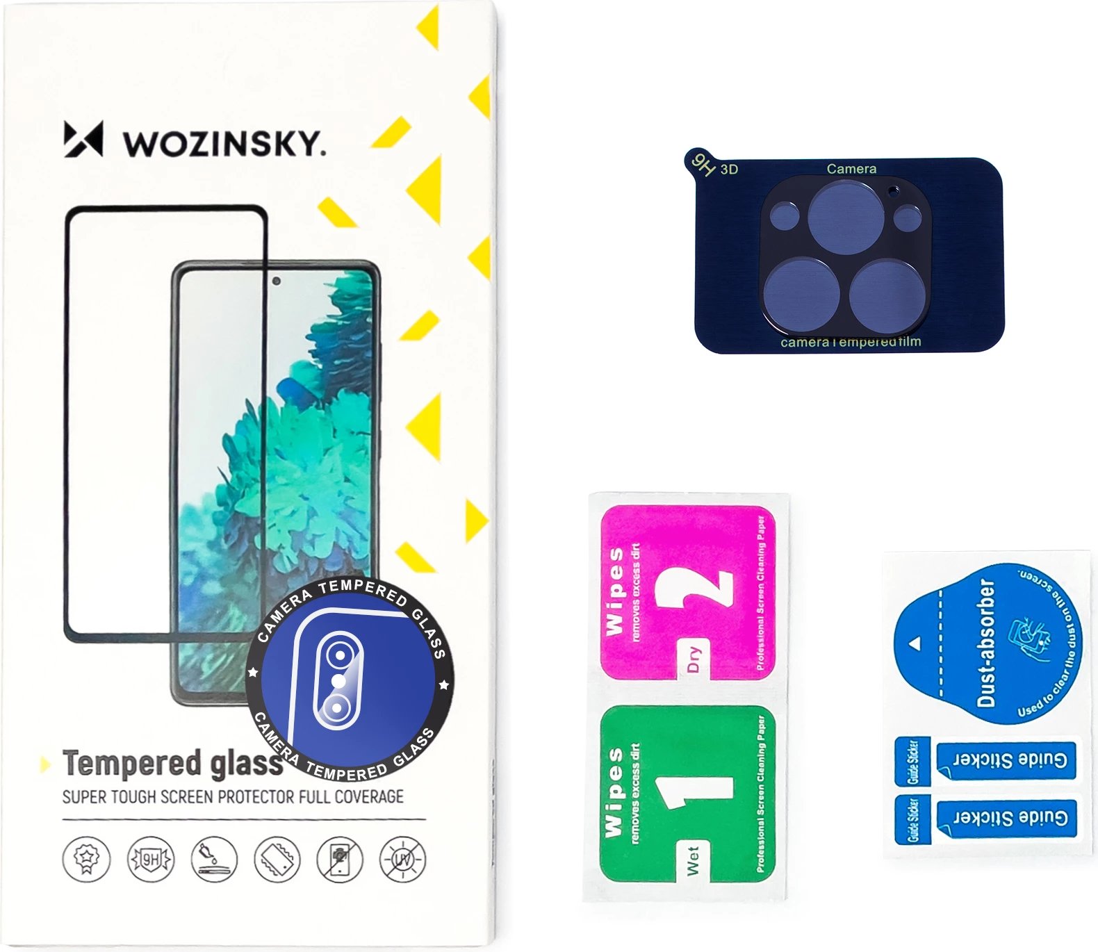 Mbrojtës xhami për kamerë Wozinsky për Realme C35, 9H, Full Cover