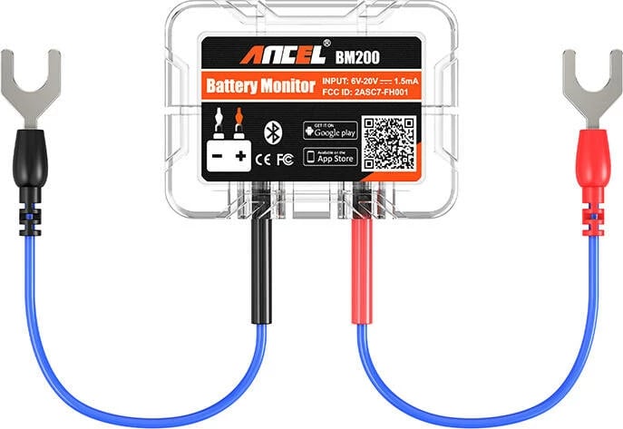Tester/monitor baterie auto, Ancel BM200, Bluetooth 4.0, 6–20V DC (12V automjete)