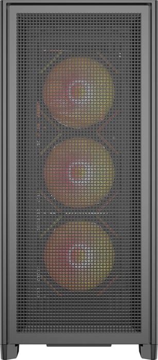 Kasë DarkFlash AIRNOVA Big Tower, suport E-ATX/ATX/M-ATX/ITX, USB-C Gen2 10 Gbps, deri 10 tifozë, e zezë, set me 3 tifozë