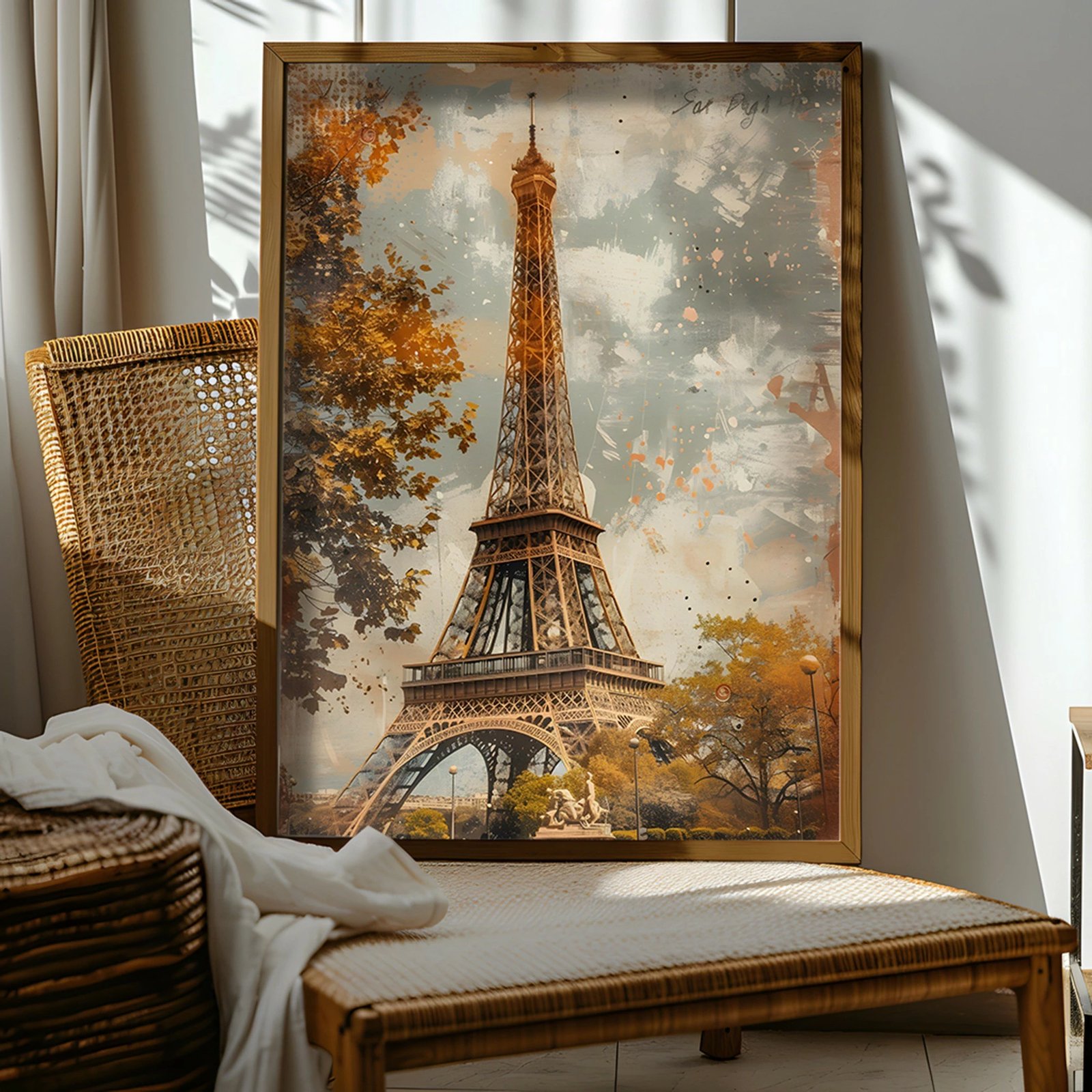 Pikturë dekorative me kornizë MDF, Wallity, AI124, shumëngjyrëshe, 50x70x3.5cm