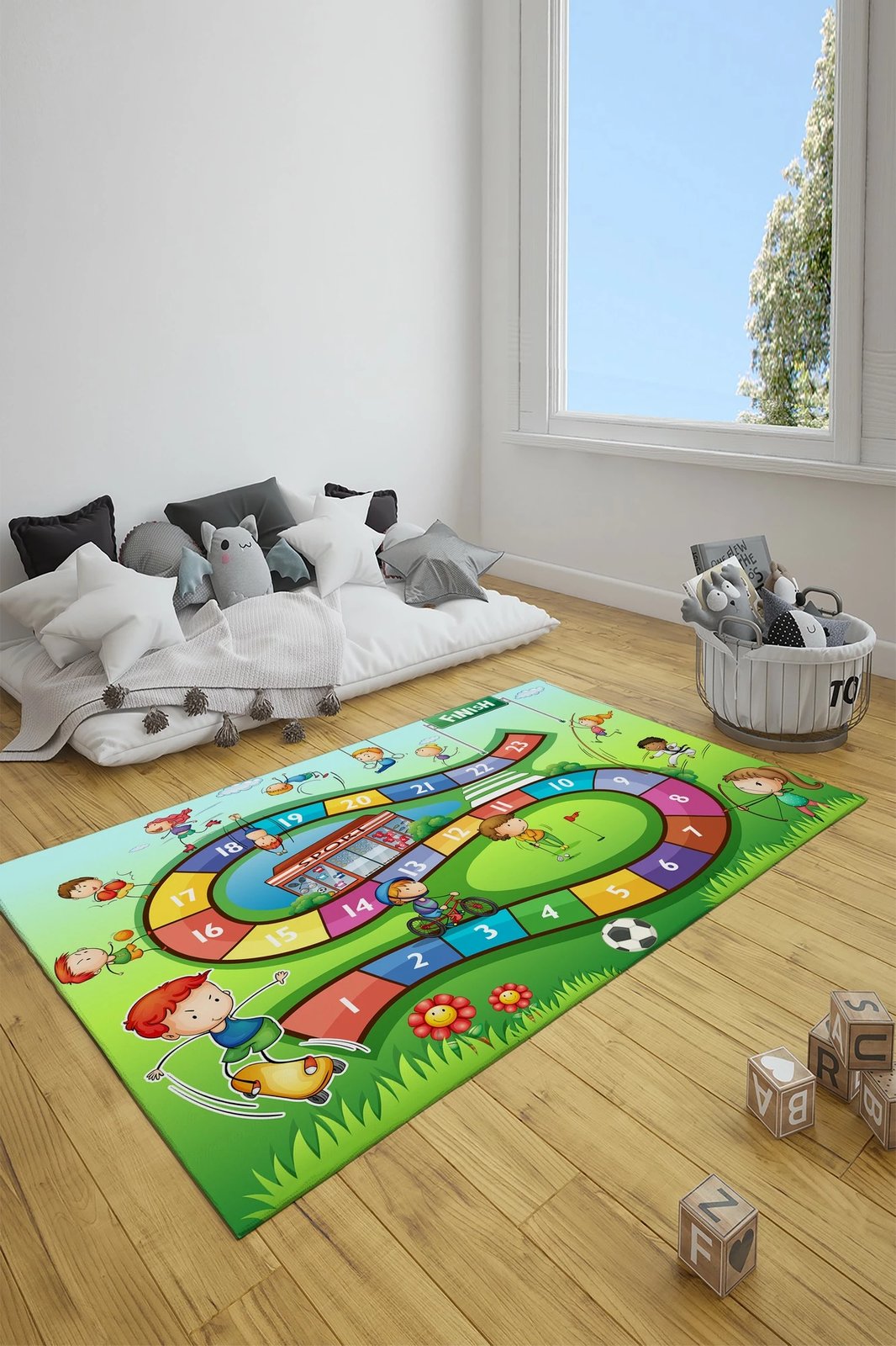 Qilim shumëngjyrësh për fëmijë, 80x150cm, Conceptum Hypnose, CT-3034