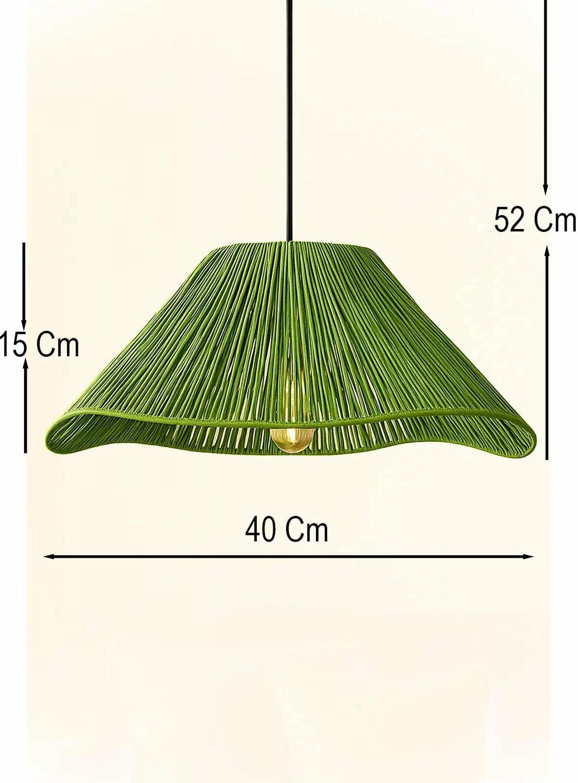 Llambë tavani Opviq, ngjyrë e gjelbër, kapak makrame, Greenfav Llambë tavani Opviq, ngjyrë e gjelbër, kapak makrame, Greenfav