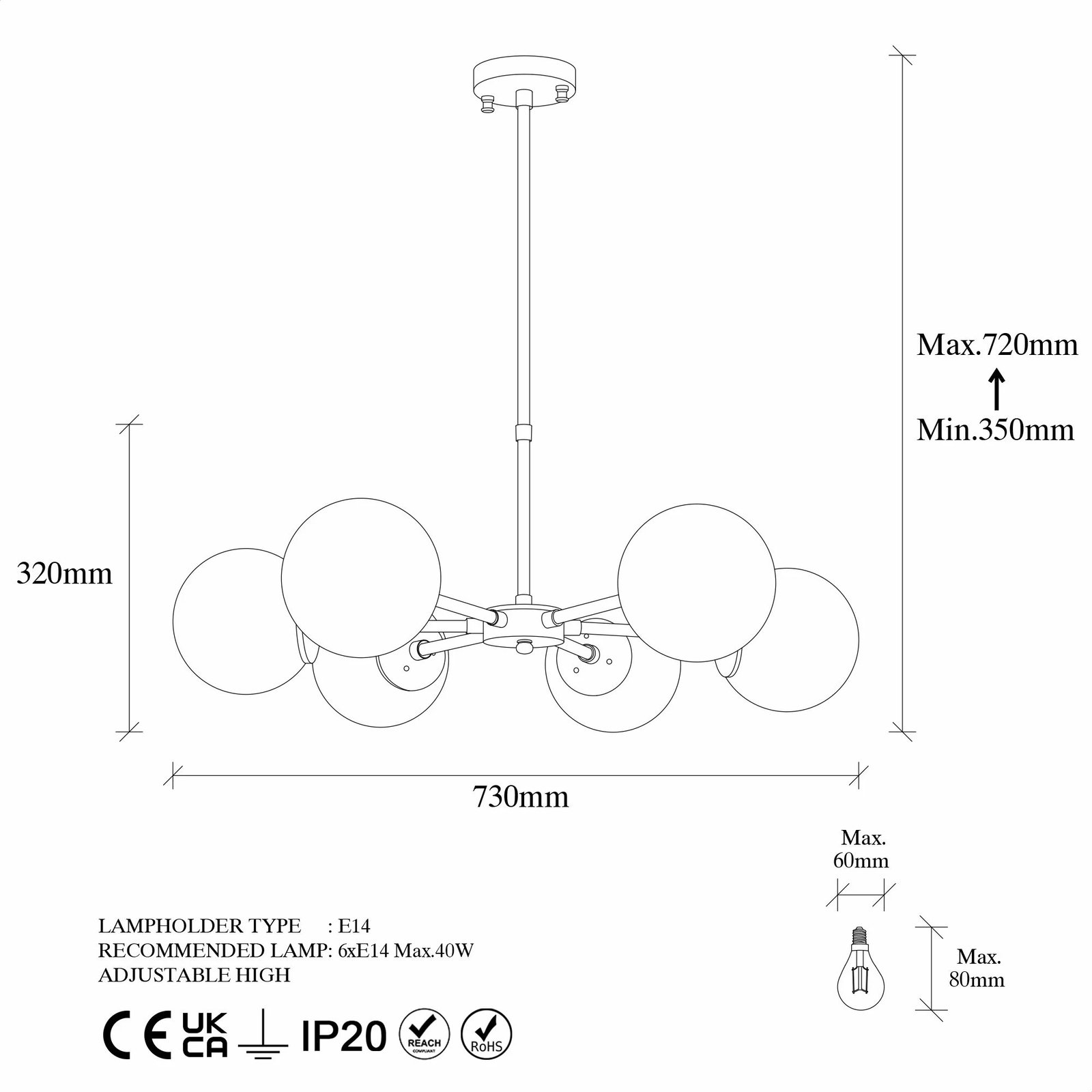 Llambë tavani vintage Opviq, Akkas - 10080