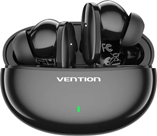 Kufje pa tela Vention NBFB0 Elf Earbuds E01, Bluetooth 5.3, me mikrofon, e zezë