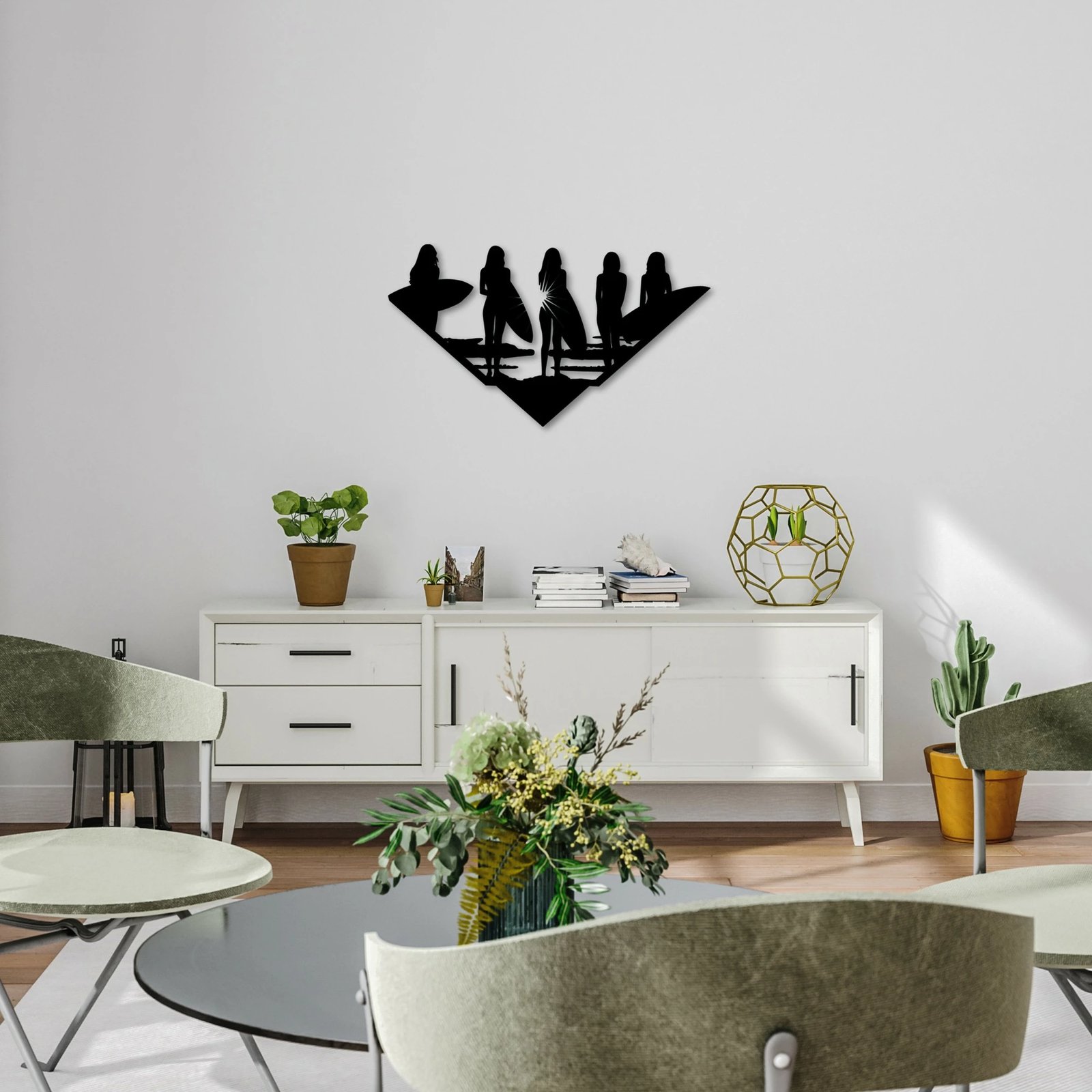 Aksesor dekorativ metalik për mur, Wallity, Bay Watch