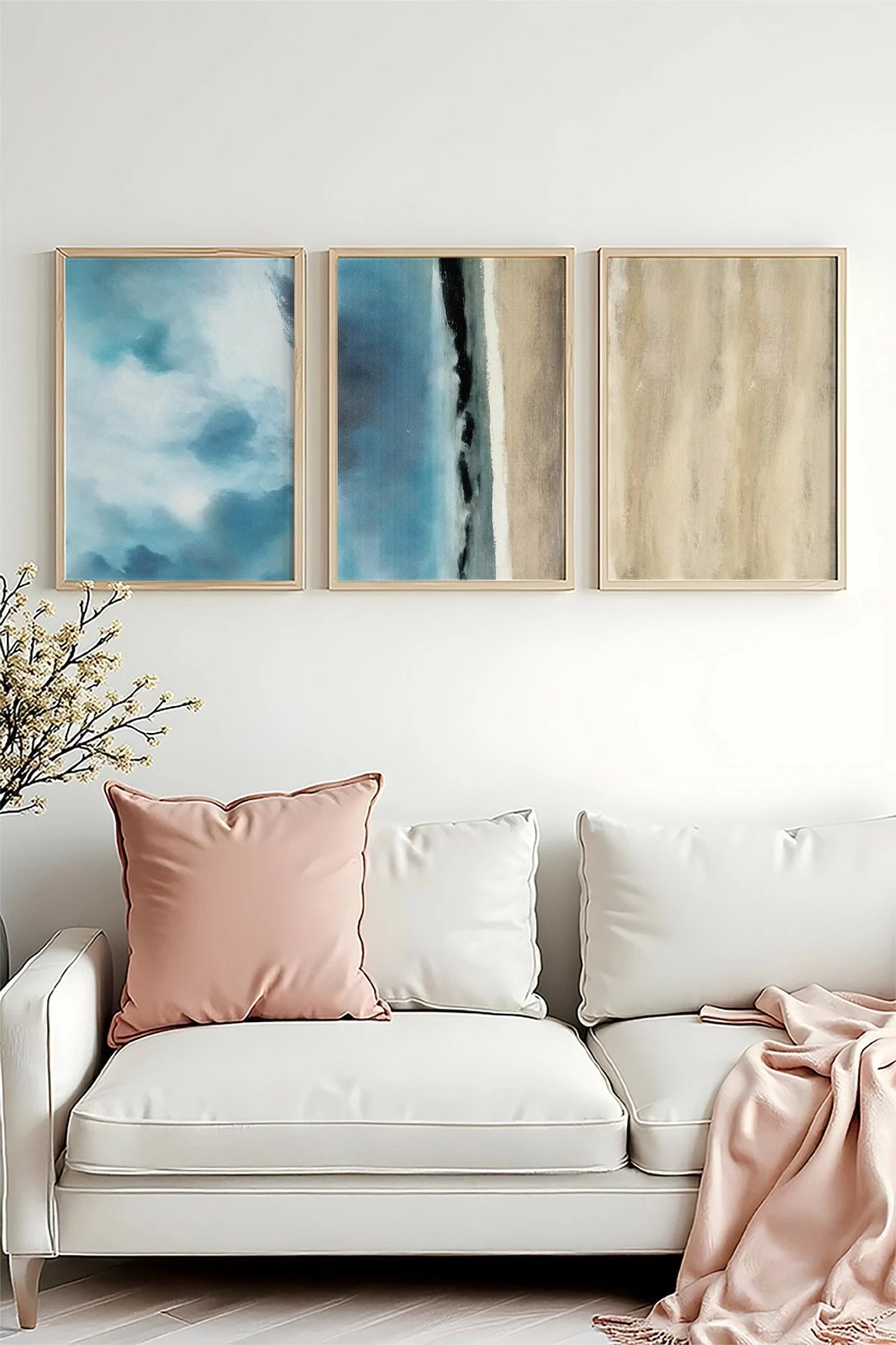 Pikturë dekorative me kornizë MDF (3 copë), Wallity, Huhu470, 50x70 cm