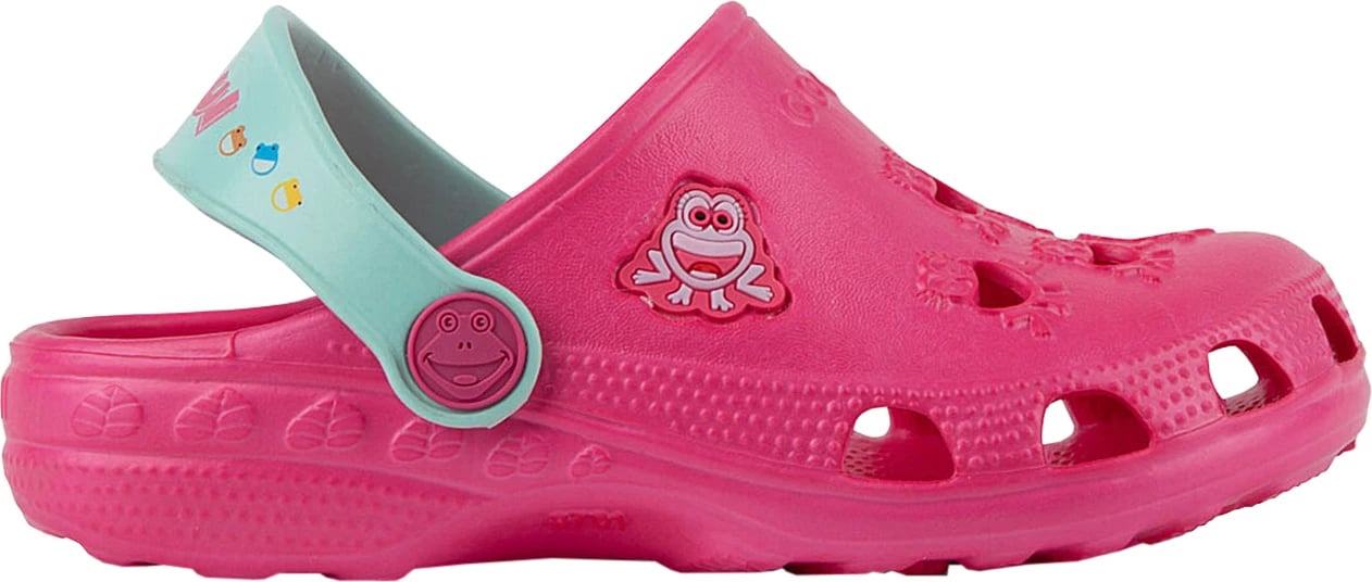 Clogs për fëmijë Coqui, fuchsia-mint