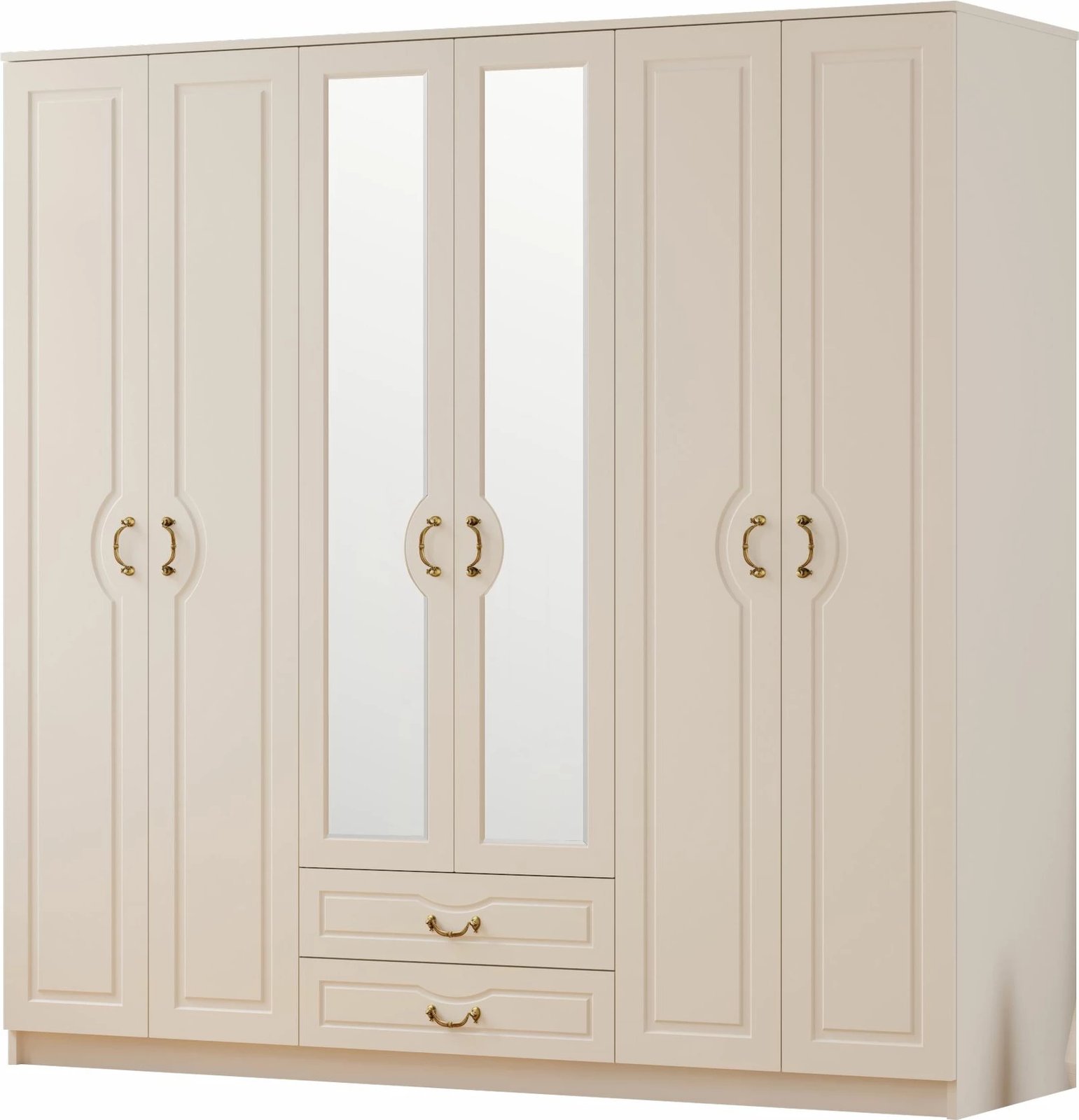 Dollap për rroba, ngjyrë e bardhë mat, Skye Decor, RB-178, 210x210x52cm