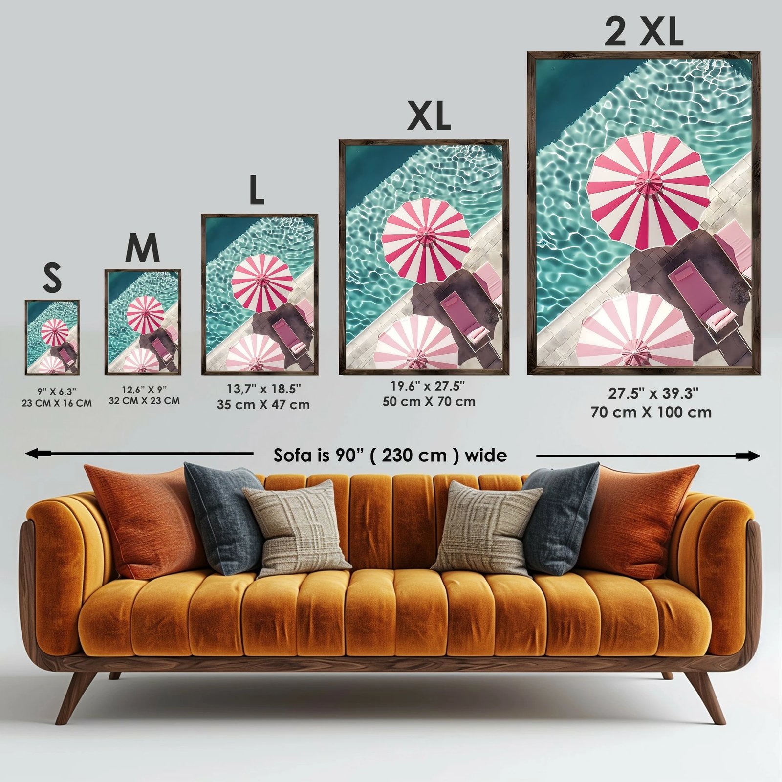 Pikturë dekorative me kornizë MDF, Wallity, GE100-L, shumëngjyrëshe, 35x47x3.5cm