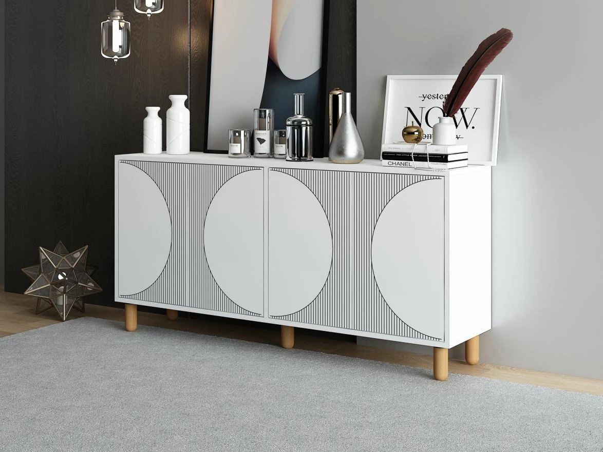 Konsolë Skye Decor, Arventa, e bardhë