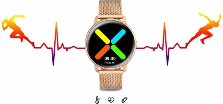 Smartwatch për femra G.Rossi, rozë gold