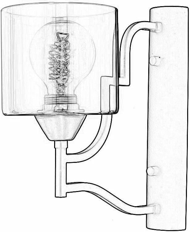Llambë muri Opviq, AP-4162-1E, ngjyrë antike
