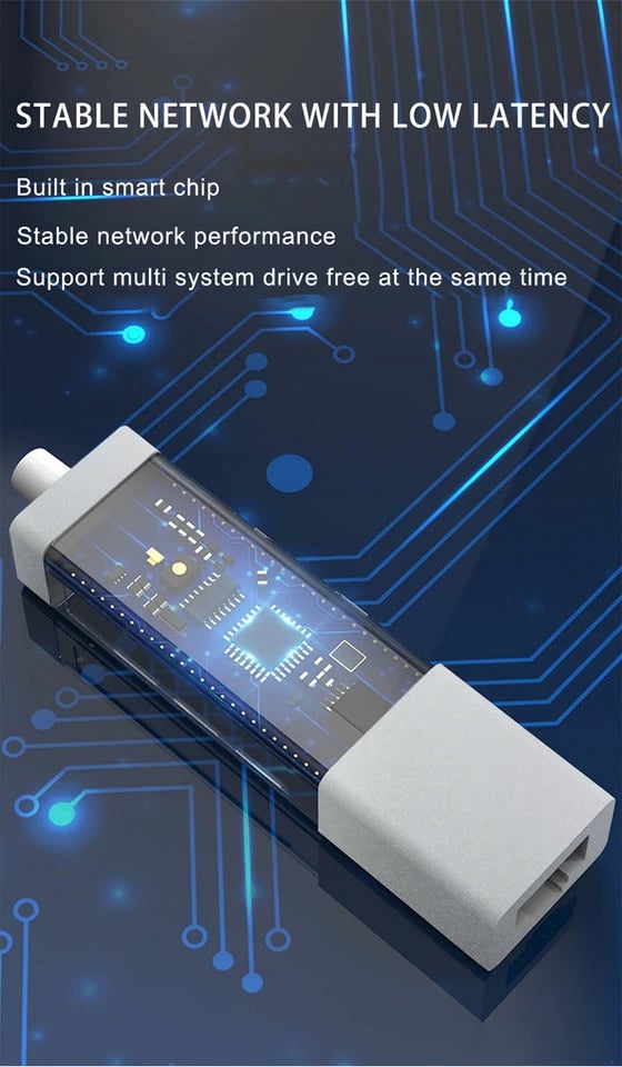 Docking Station HUB Techtonic Type C nav USB3.2 til RJ45 Ethernet