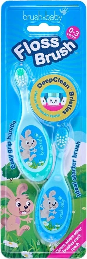 Furçë dhëmbësh për fëmijë Brush-Baby FlossBrush uniseks, 2 copë