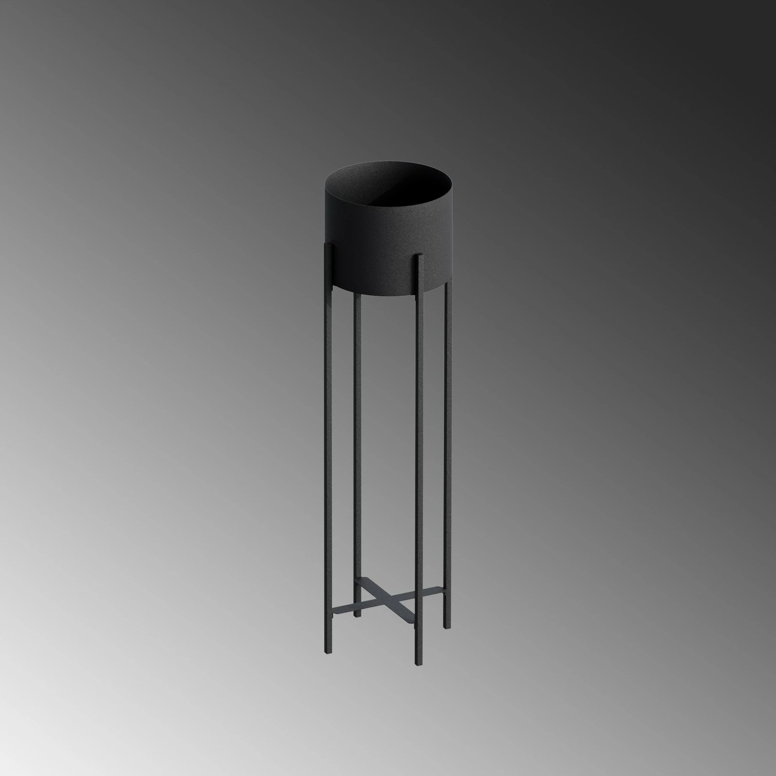 Vazo dekorative, metal i zi, Aberto Design, GED-025