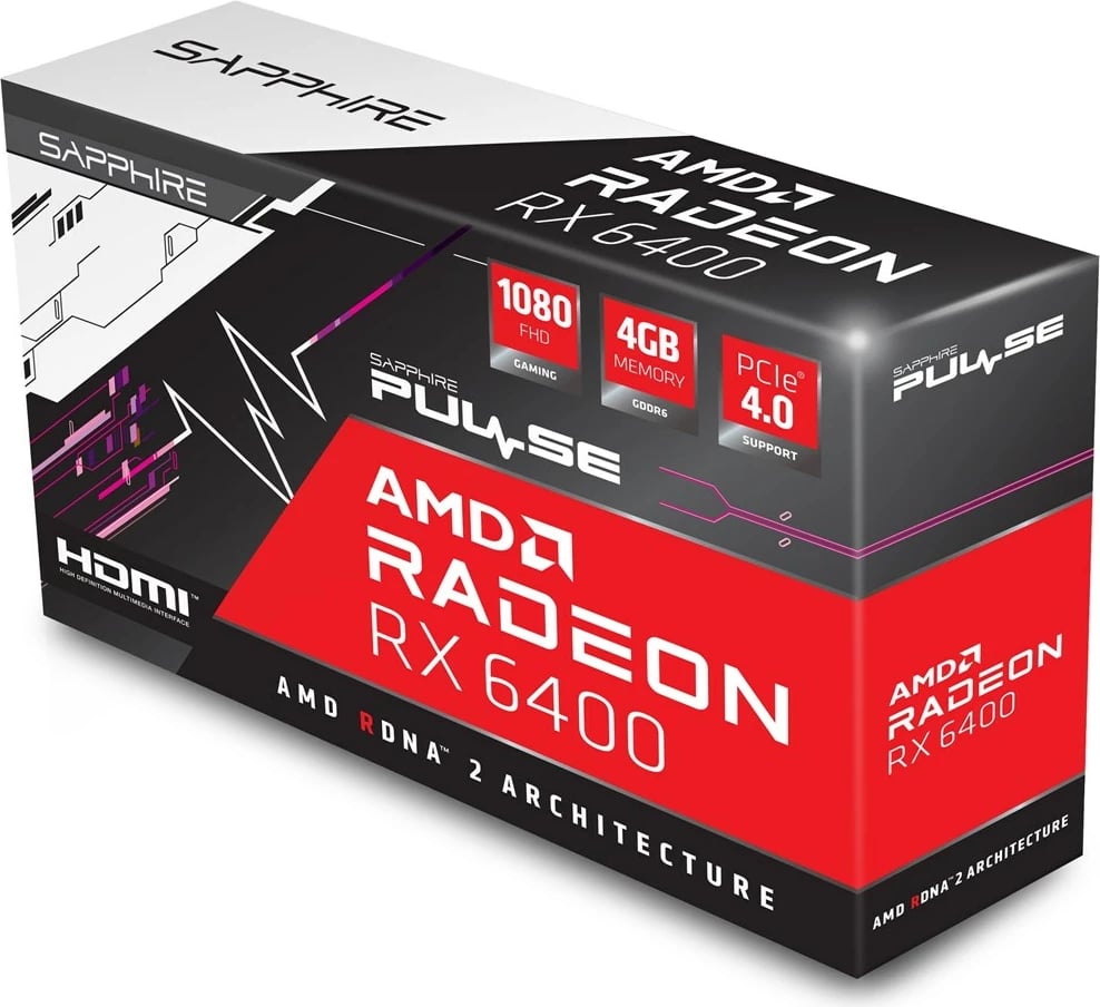 Karta grafike Sapphire Pulse RX, 6400 Gaming, 4 GB, GDDR6