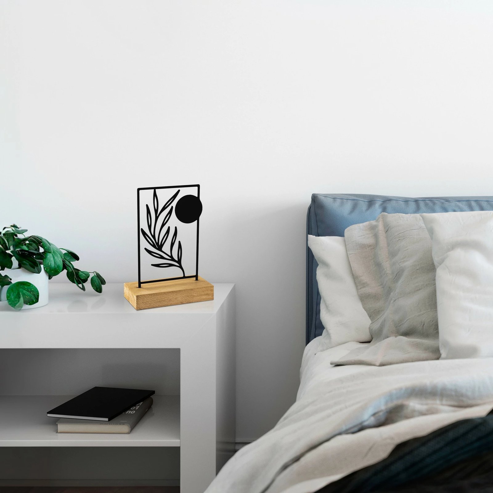 Objekt dekorativ Aberto Design, Sunrise, ngjyrë druri dhe e zezë