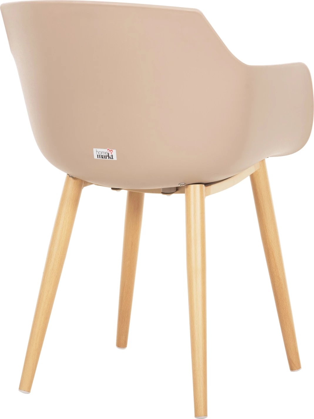 Karrige për ngrënie LUCIE FH8242.11, ngjyrë kapuçino, këmbë metalike ngjyrë druri, 56x55.5x80H cm., set prej 2 copë