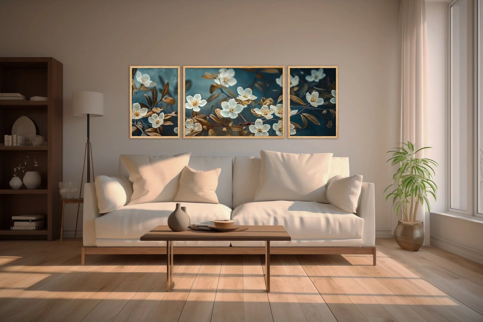 Set pikturash dekorative me kornizë, MDF, shumëngjyrëshe, 3 copë, Wallity, Huhu312, 50x140cm