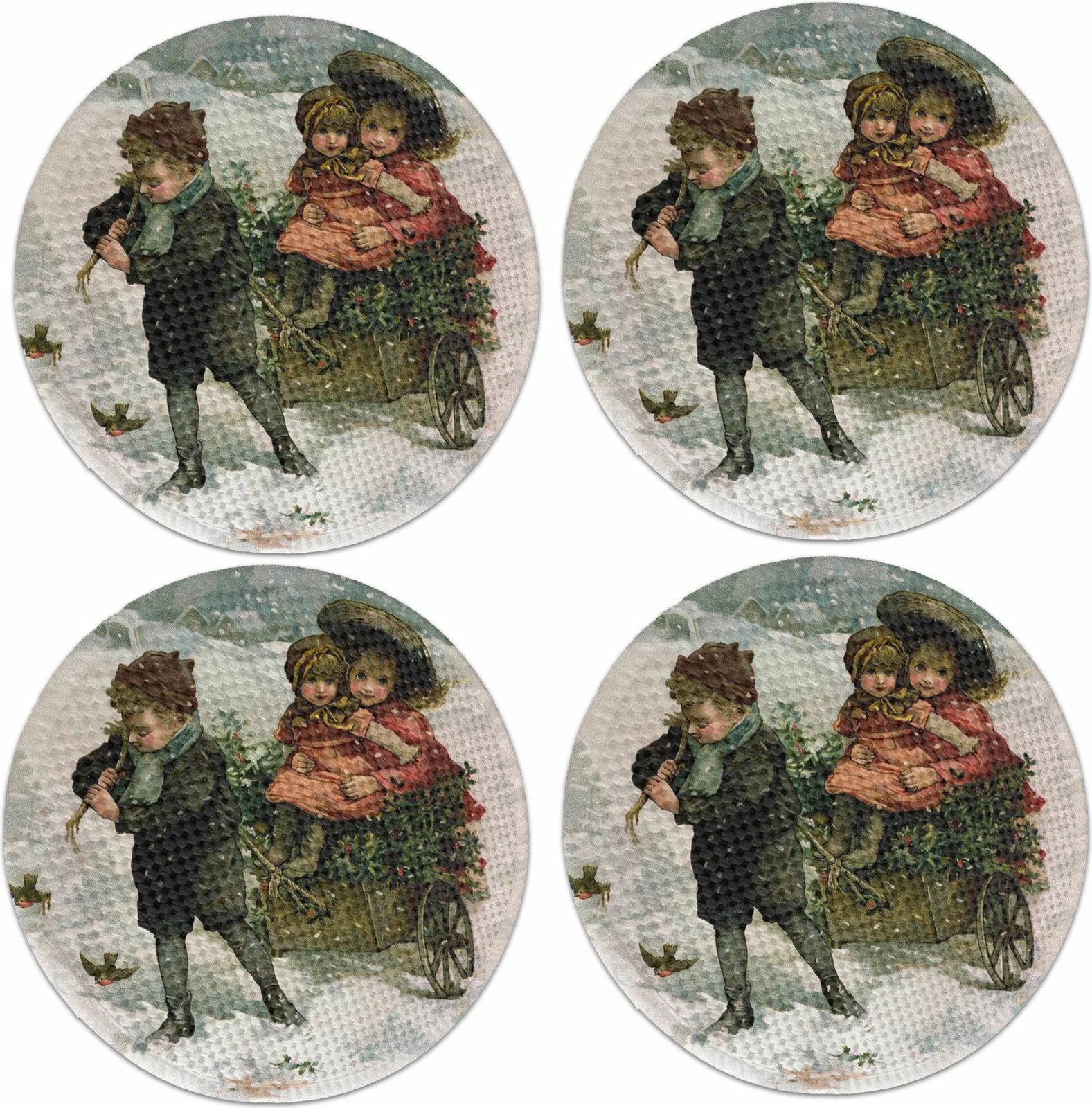 Set nënshtruesish tavoline Hermia Concept, shumëngjyrësh, 3389Supla, 4 copë