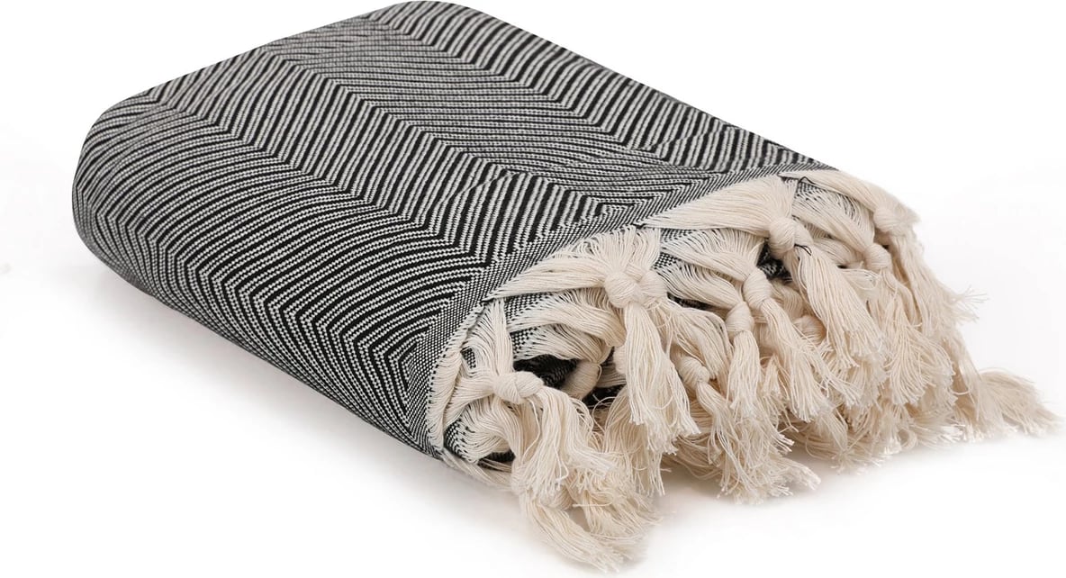 Mbulesë divani L'essentiel, dizajn modern, e zezë dhe e bardhë, 170x230cm