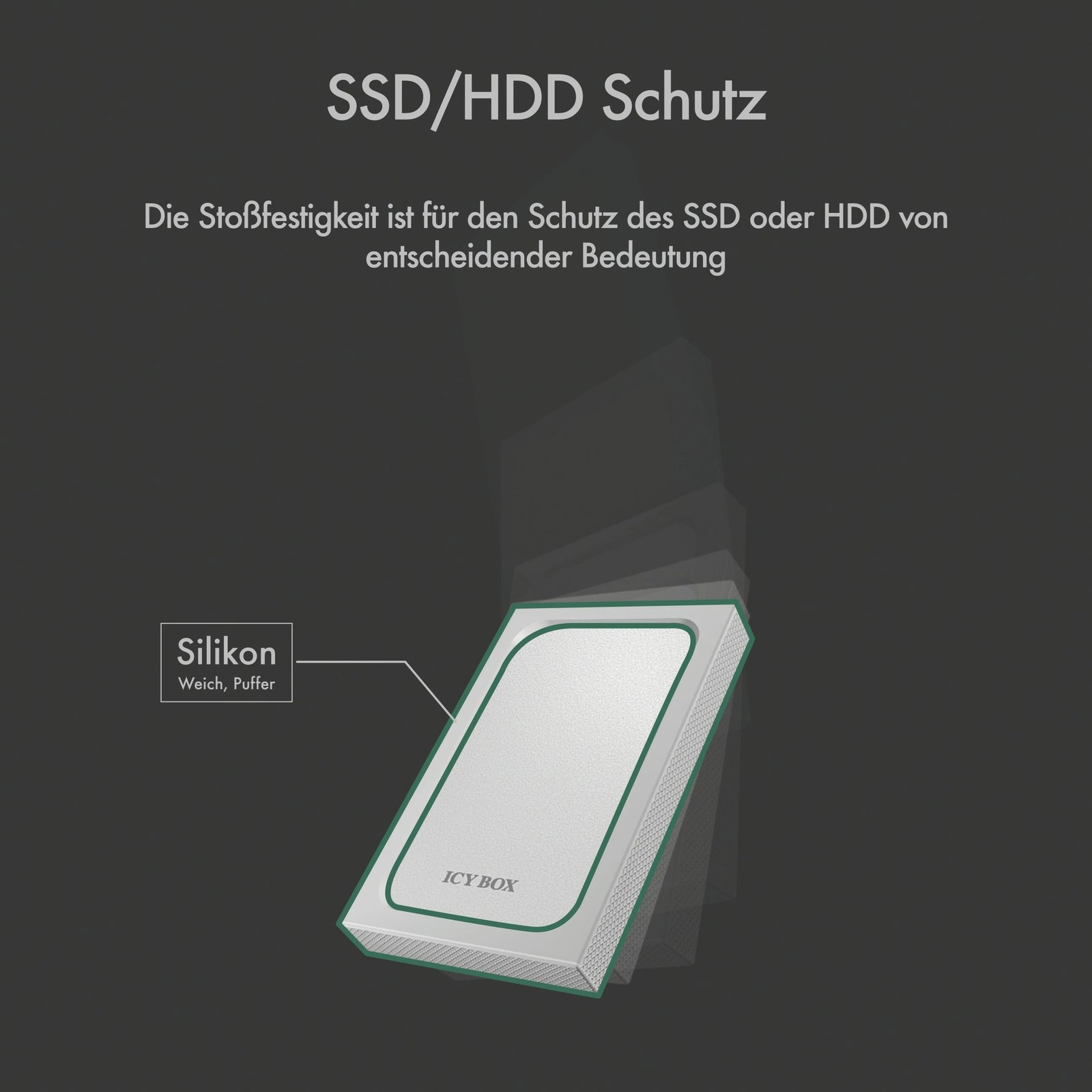 Kuti e jashtme HDD/SSD ICY BOX IB-241WP, 2.5", USB 3.2, alumini, anthracite/silver
