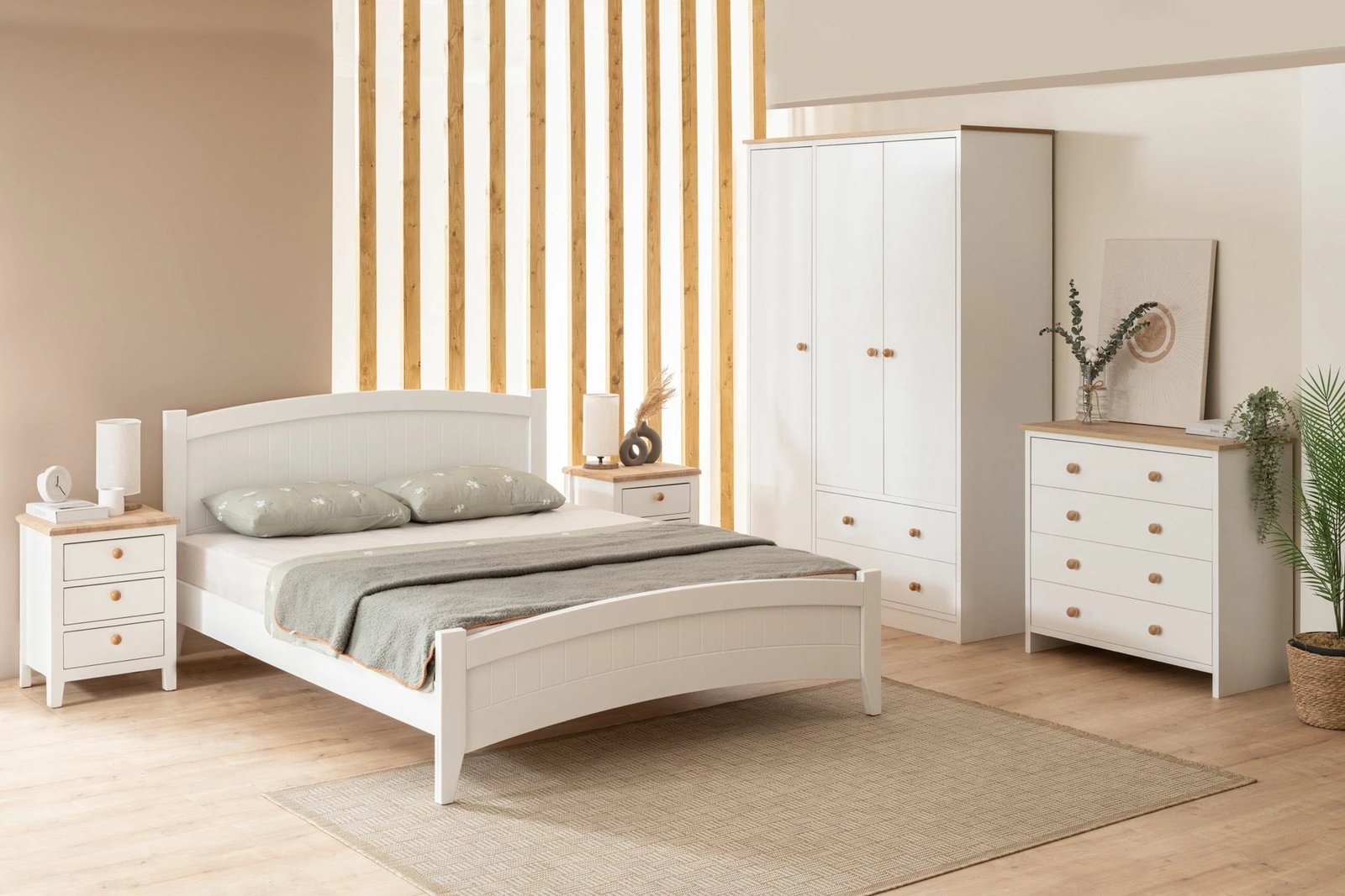 Krevat njësh Hanah Home, Karya Modern Country, 90x200 cm