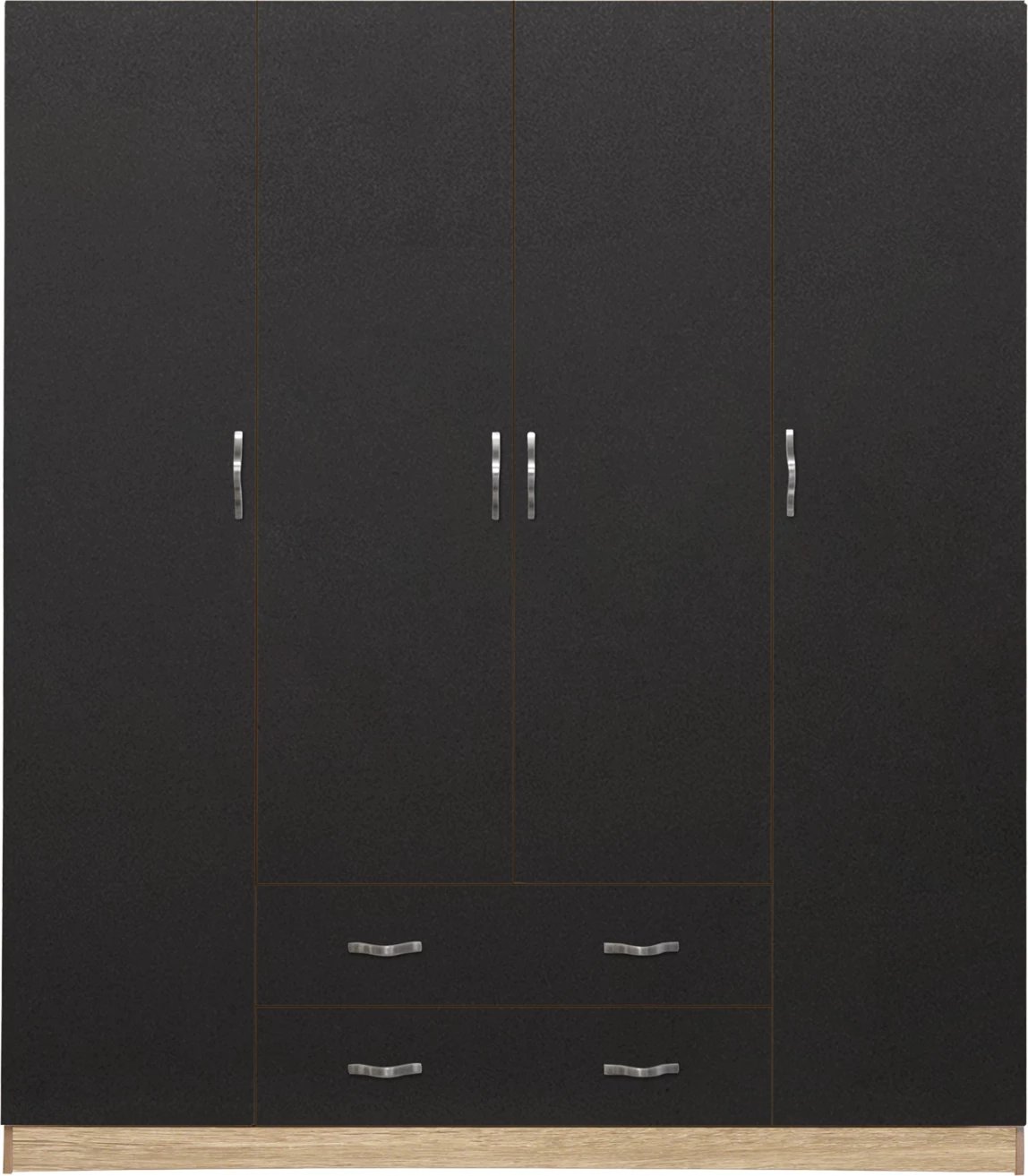 Dollap 4 dyer me 2 sirtarë 200Χ56Χ180Hcm. FH353.04 Sonama-Gri